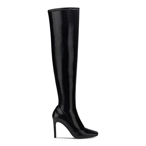 INC Womens Black Flexible Sole Keenah Square Toe Stiletto Zip-Up Boots Shoes 5 M - Picture 2 of 4